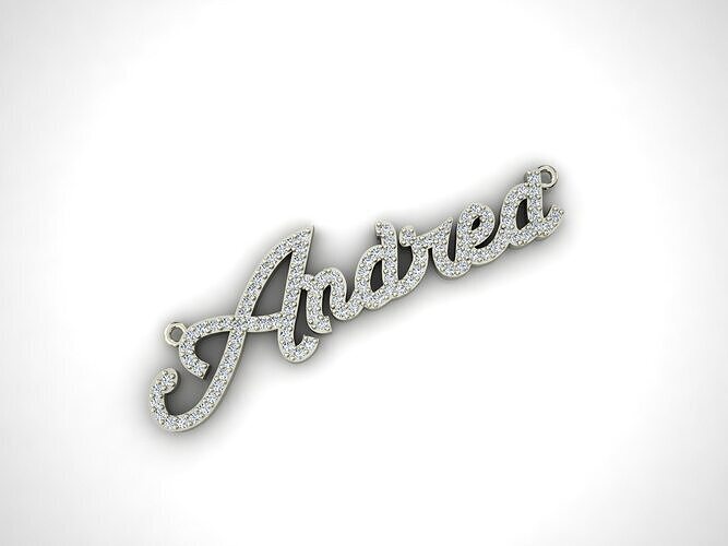 Custom Name Necklace - ANDREA 3D print model