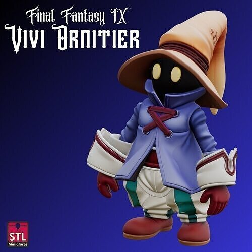 STL Vivi Ornitier Inspired Chibi Final Fantasy IX 3D print model