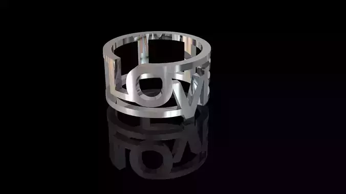 love rings 3D print model