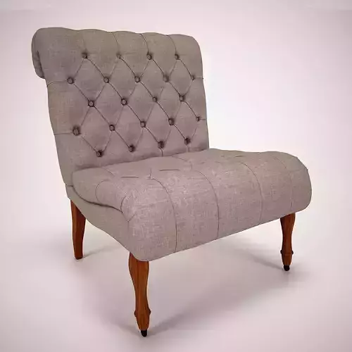 Armchair upholstered chair with wooden legs