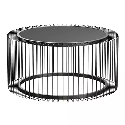 Contemporary Metal Coffee Table Black