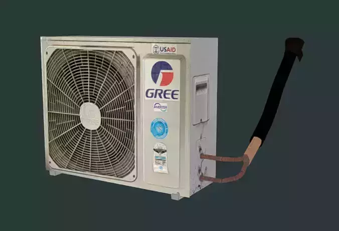 3D Outdoor AC Unit Realistic HVAC Prop Lowpoly  Game Ready