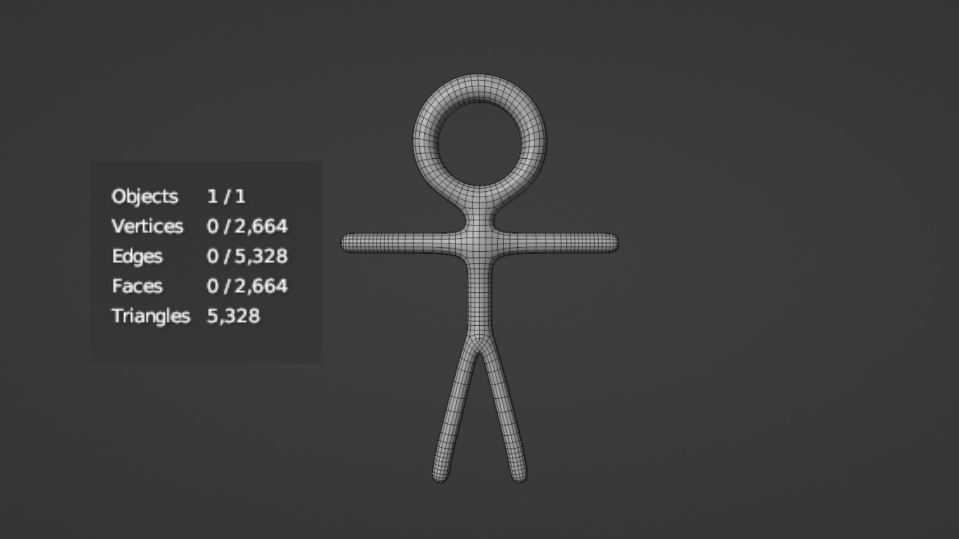 Stick Man Optimized 3D Model Low-poly 3D model_3
