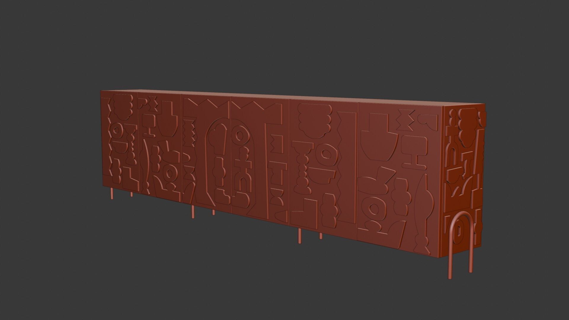 Modern Cabinet Abstract 3D model_22
