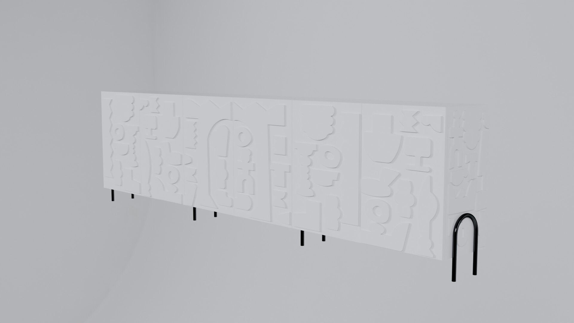 Modern Cabinet Abstract 3D model_27