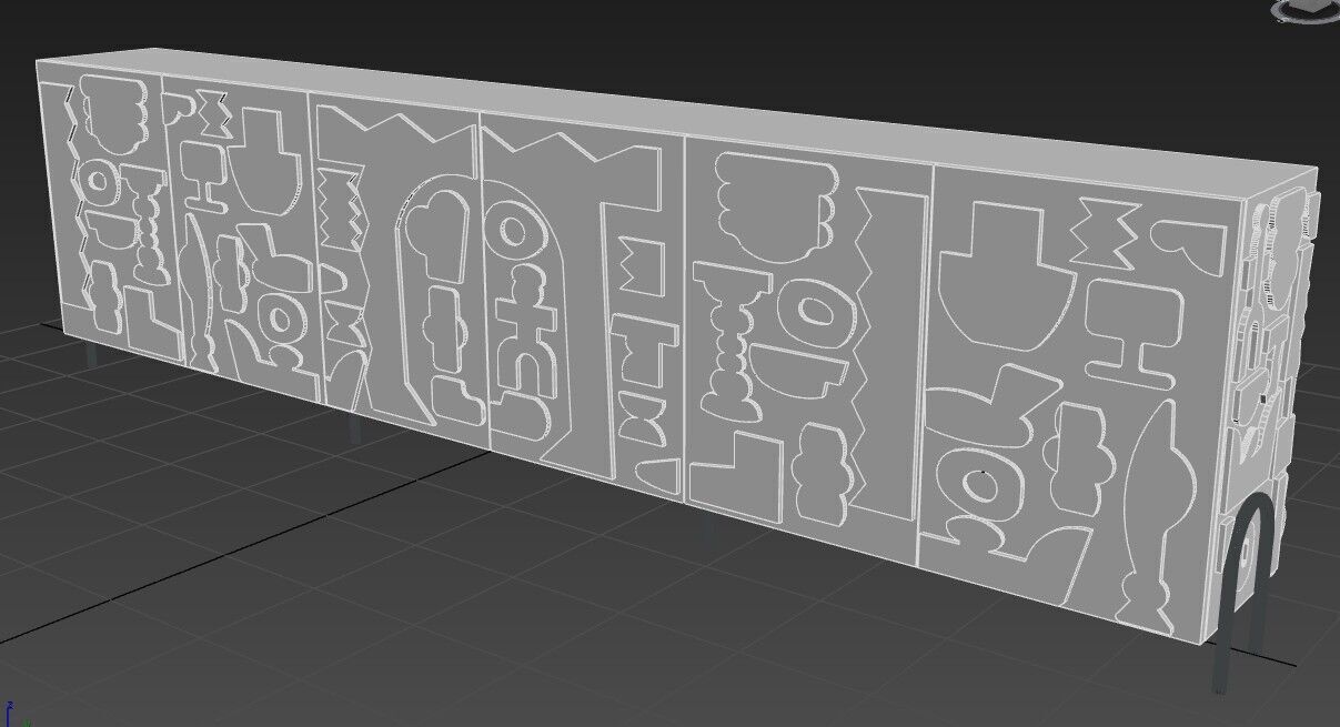 Modern Cabinet Abstract 3D model_33