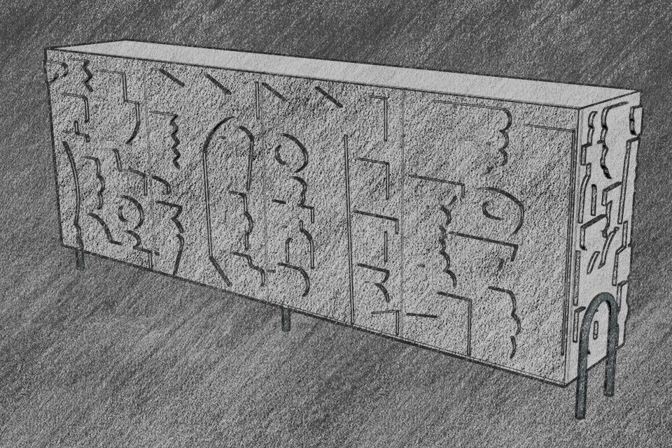 Modern Cabinet Abstract 3D model_29