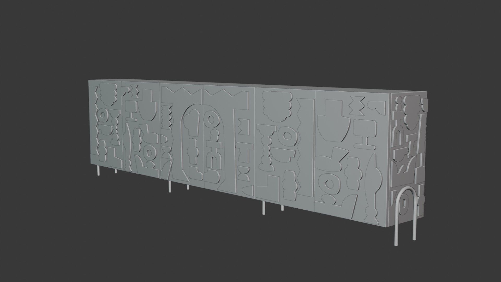Modern Cabinet Abstract 3D model_18