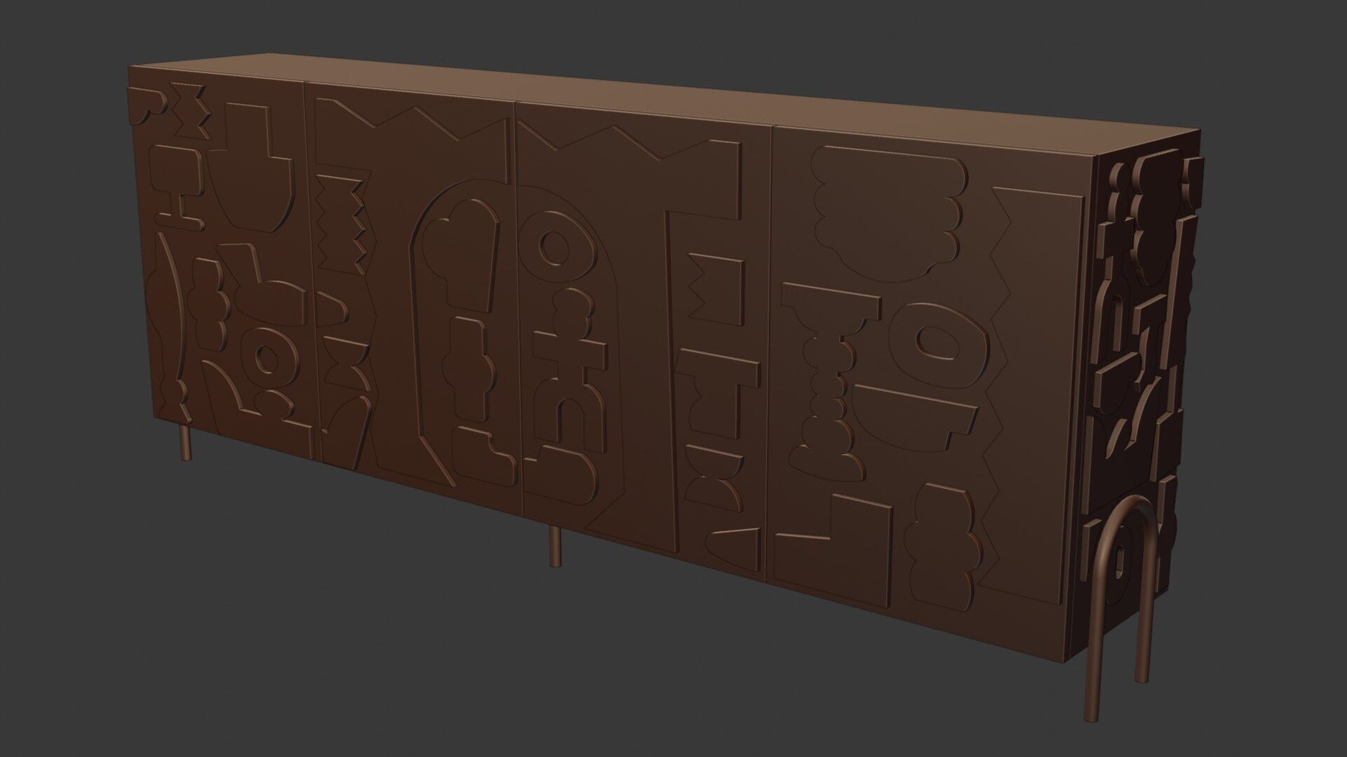 Modern Cabinet Abstract 3D model_13