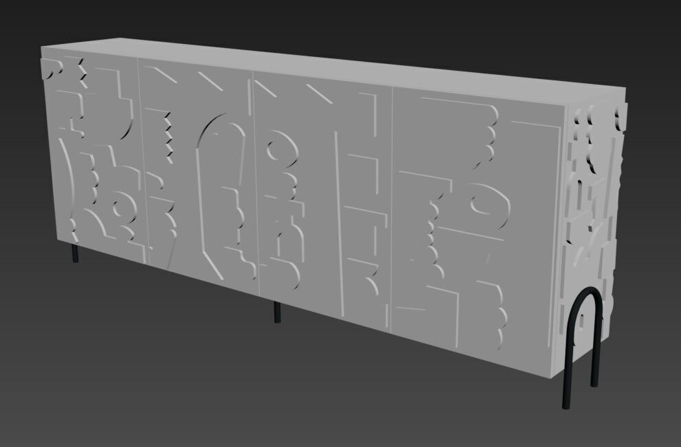 Modern Cabinet Abstract 3D model_28