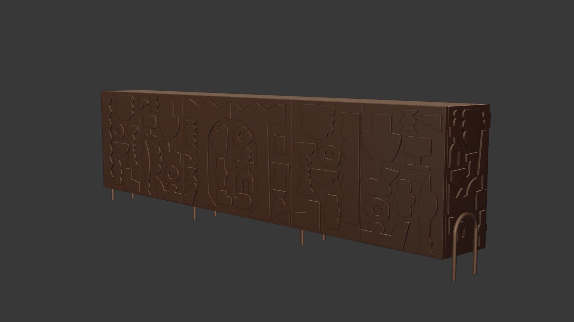 Modern Cabinet Abstract 3D model_23