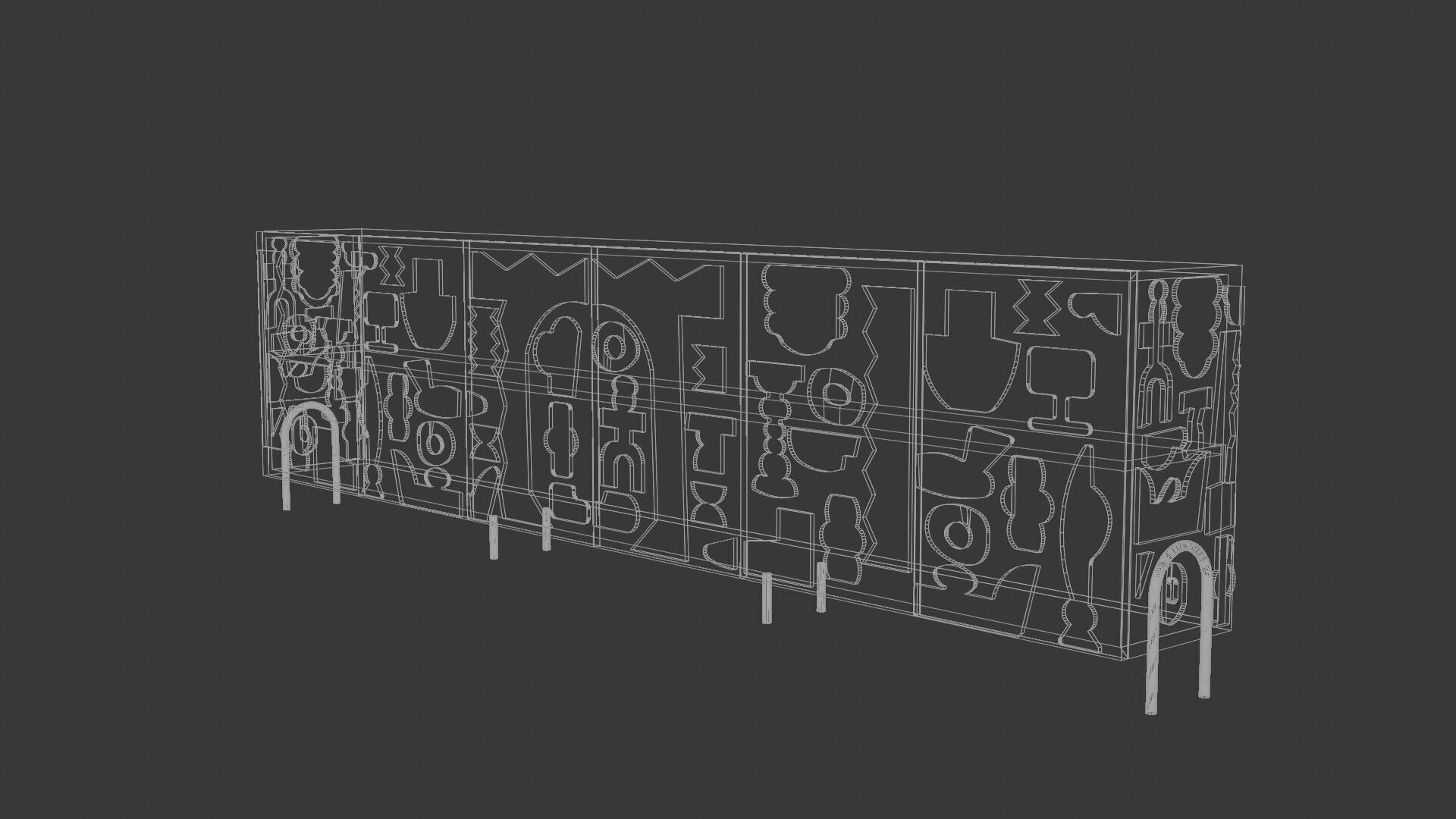 Modern Cabinet Abstract 3D model_25