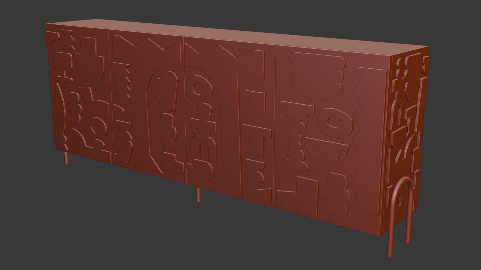 Modern Cabinet Abstract 3D model_12