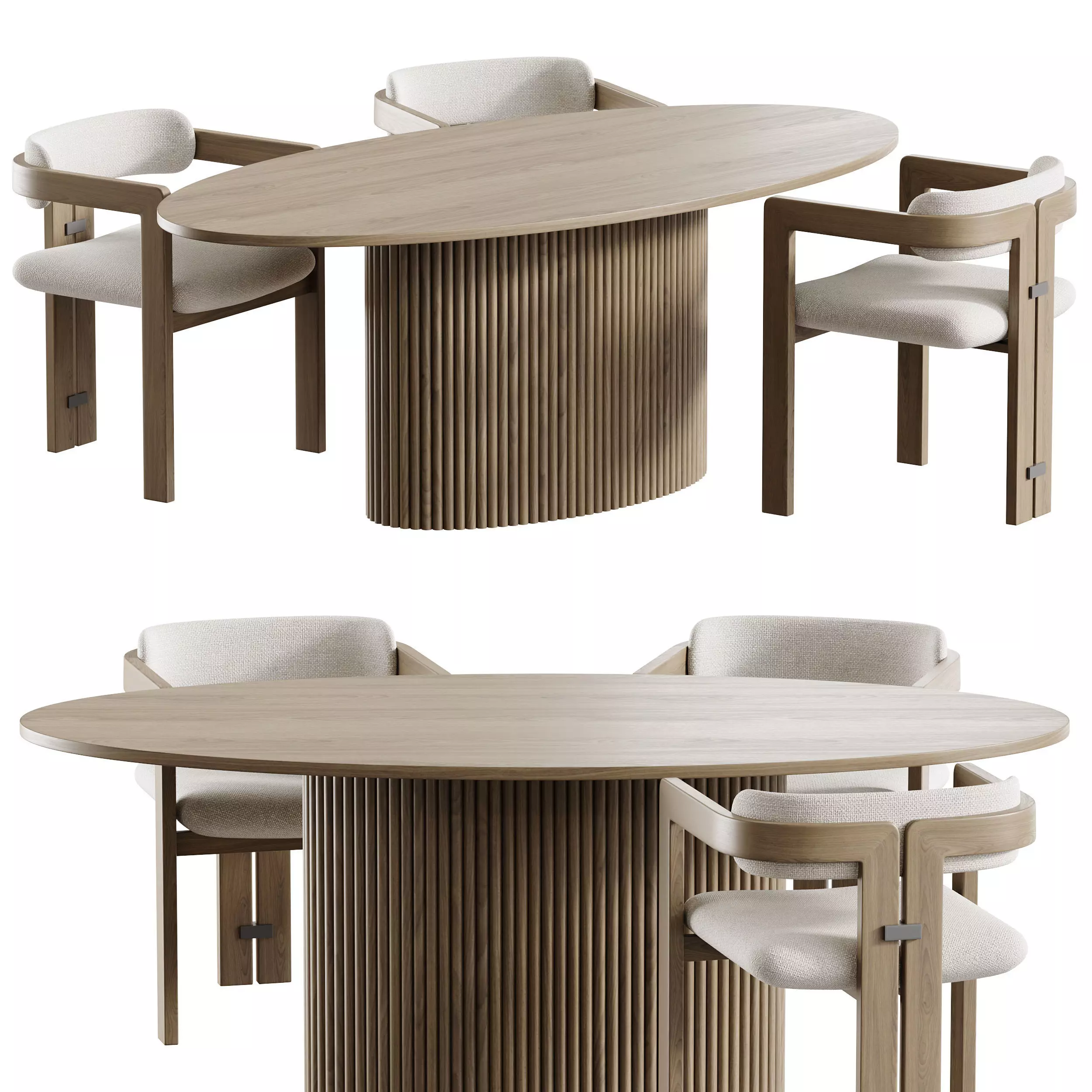 Dining table FIVORIANA 3D model_0