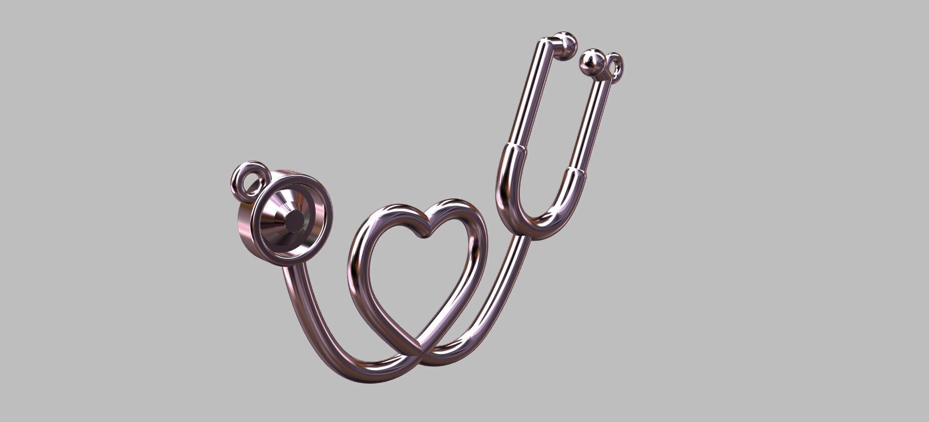 Stethoscope Pendant 3D print model_8