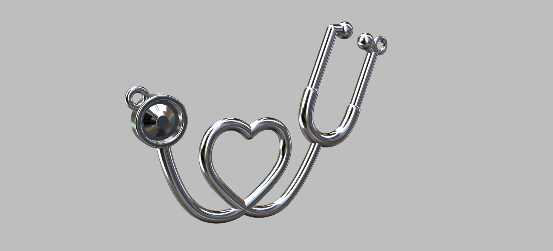 Stethoscope Pendant 3D print model_5