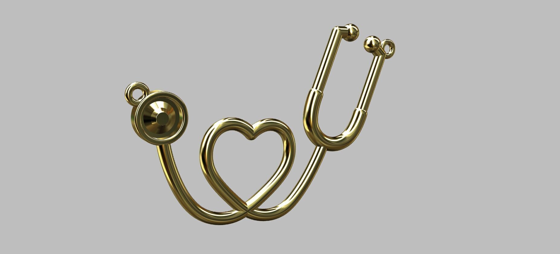 Stethoscope Pendant 3D print model_2