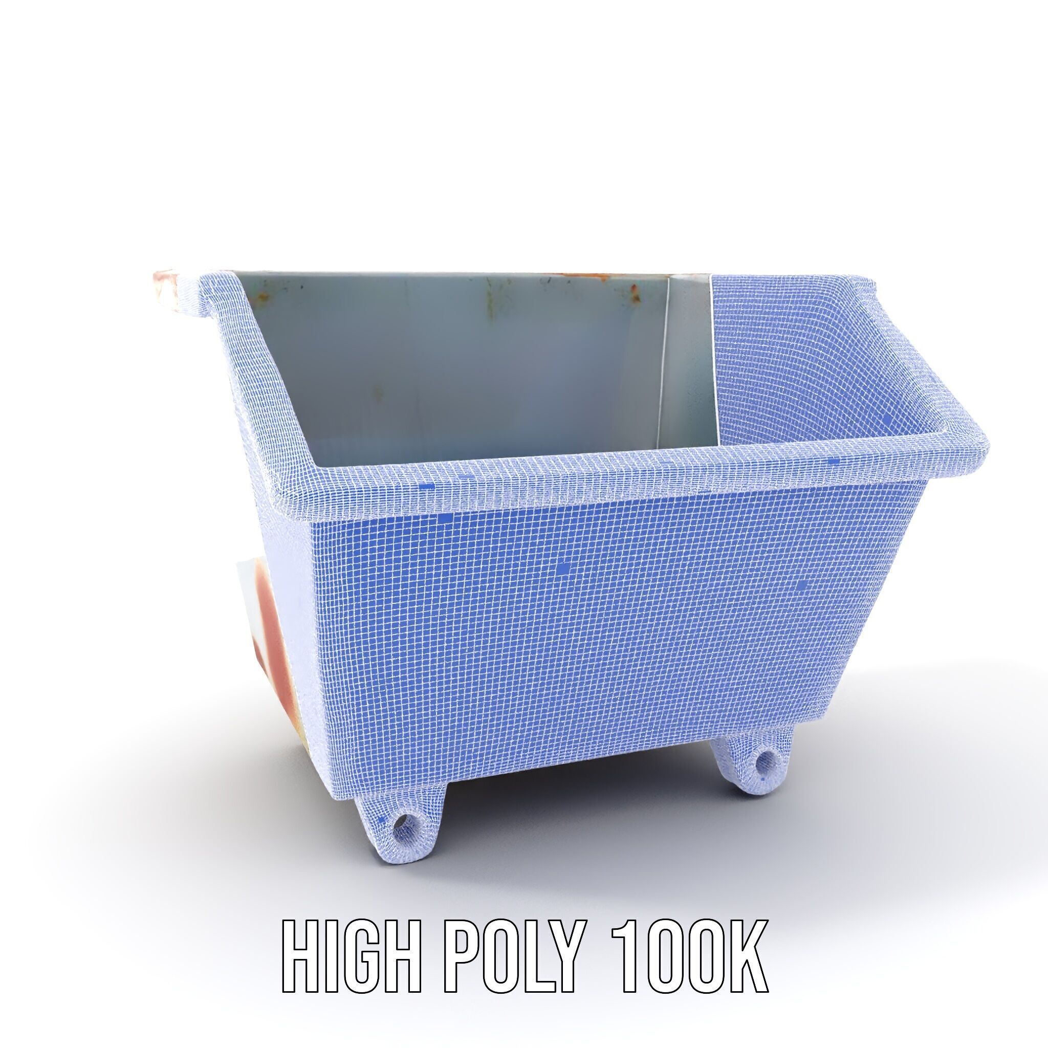 Industrial Container Model Pack with Rusty Texture Low-poly 3D model_4