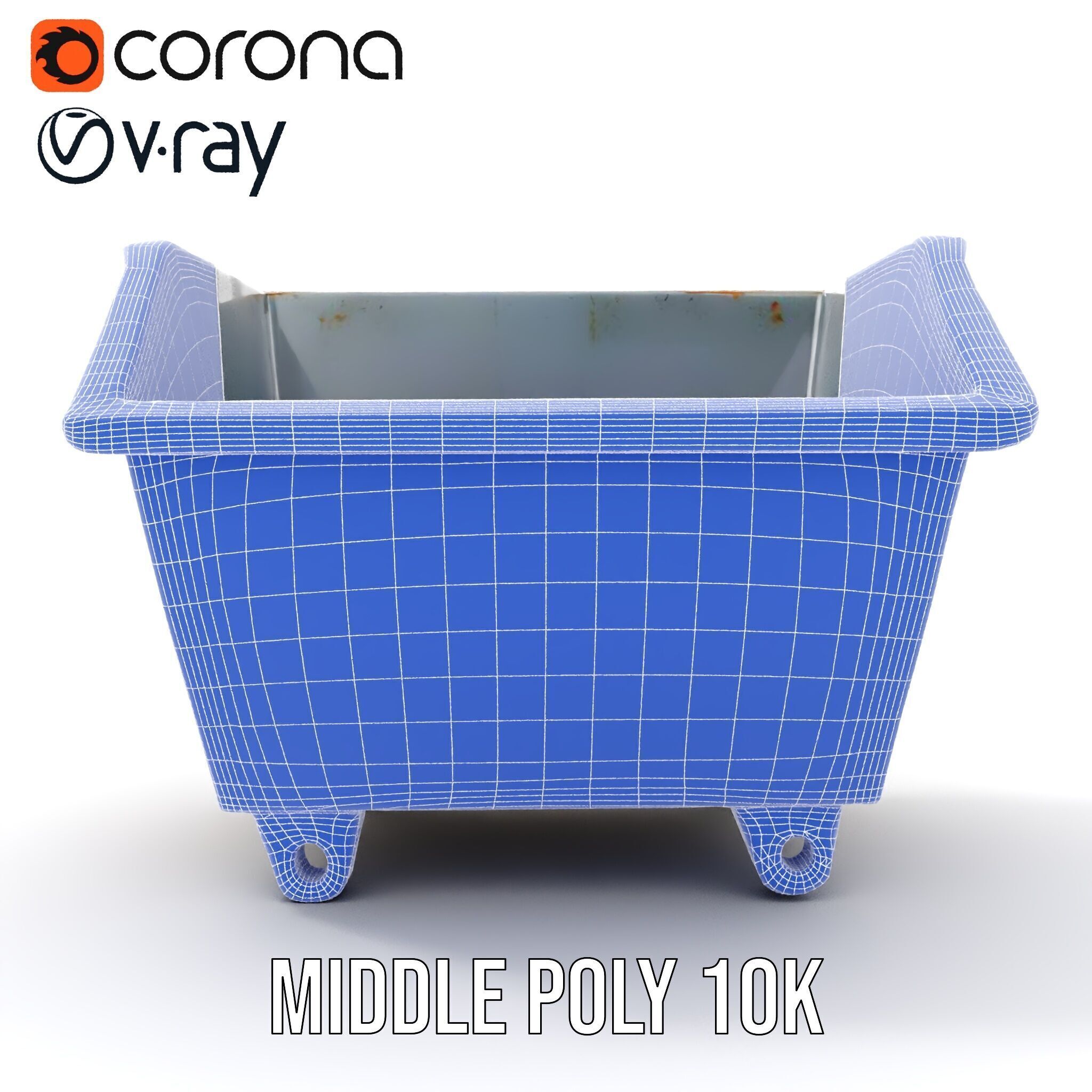 Industrial Container Model Pack with Rusty Texture Low-poly 3D model_22