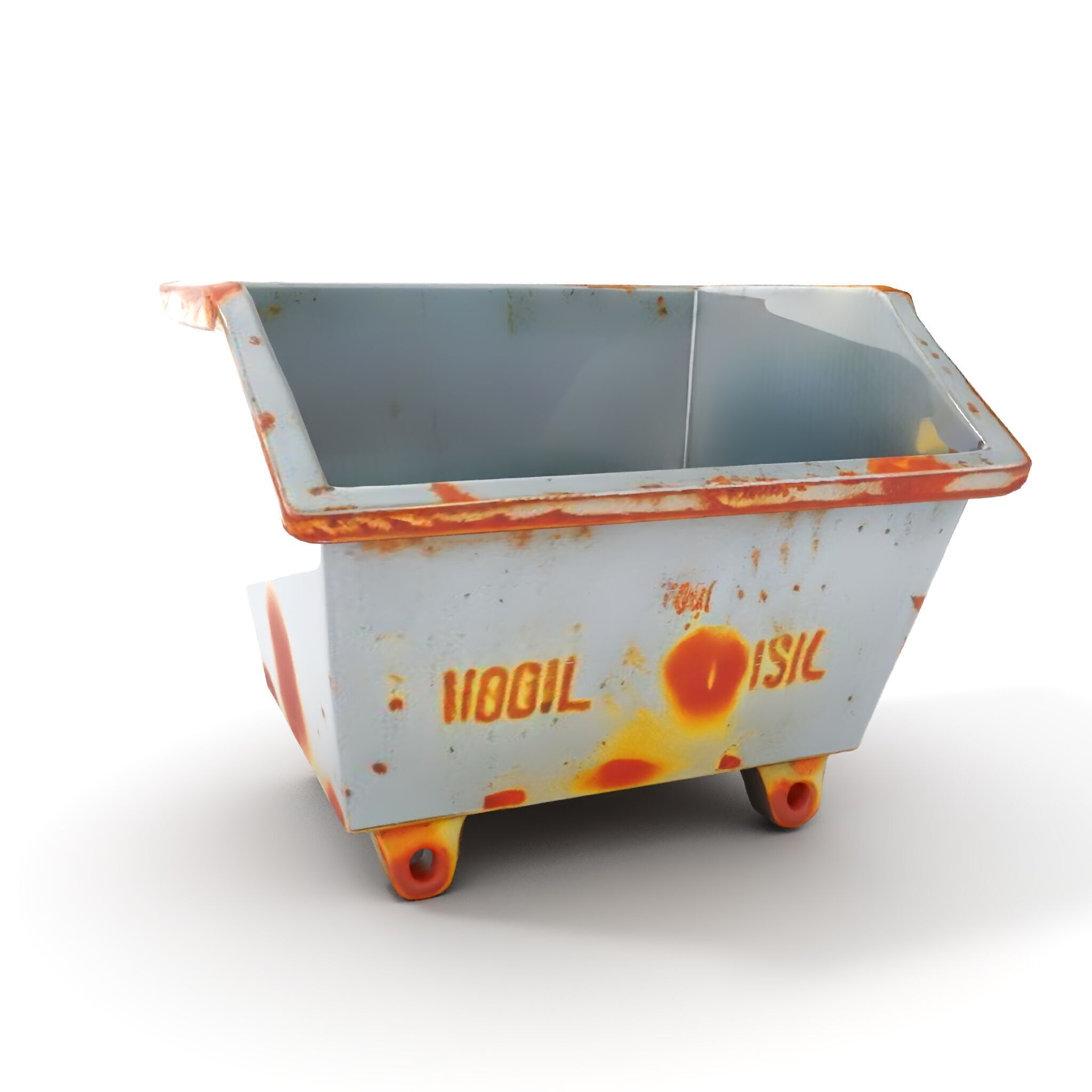 Industrial Container Model Pack with Rusty Texture Low-poly 3D model_6