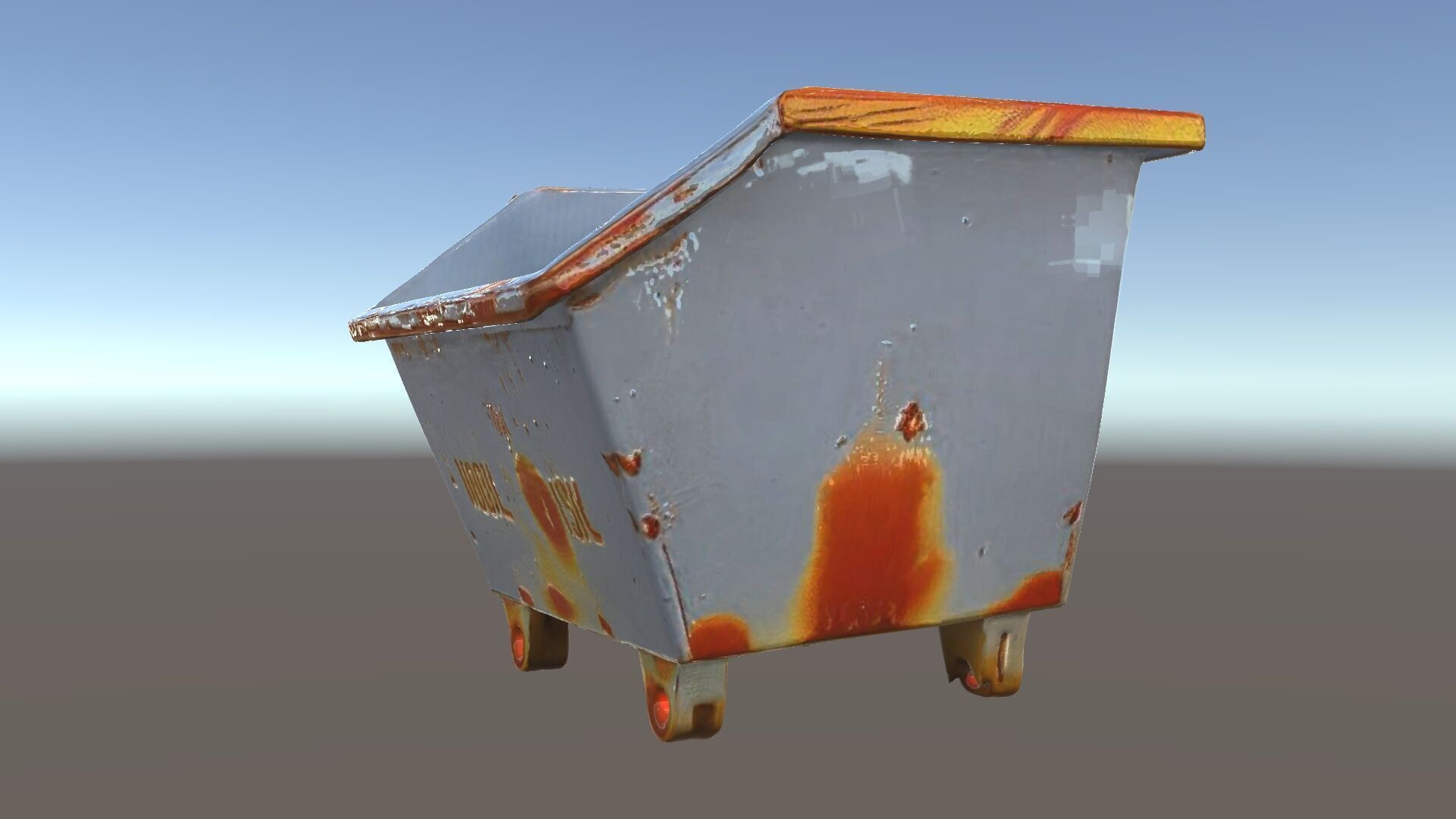 Industrial Container Model Pack with Rusty Texture Low-poly 3D model_33