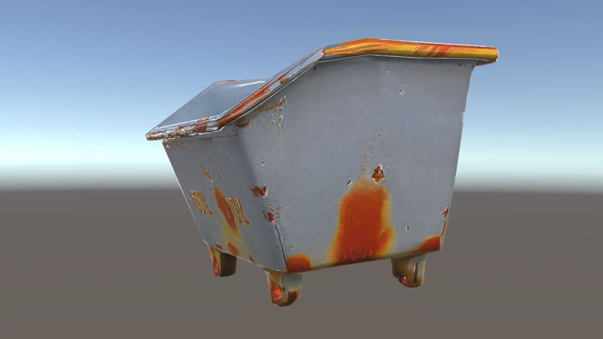 Industrial Container Model Pack with Rusty Texture Low-poly 3D model_34