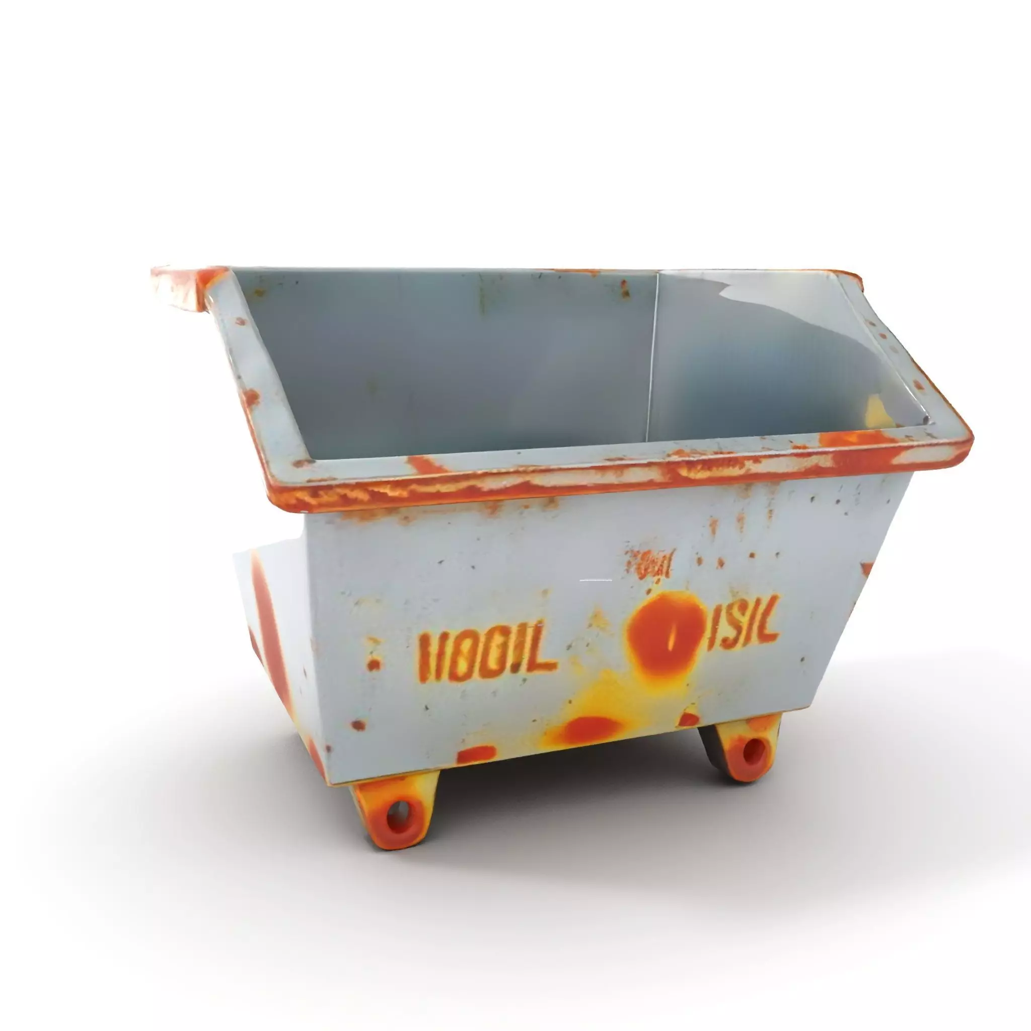 Industrial Container Model Pack with Rusty Texture Low-poly 3D model_0