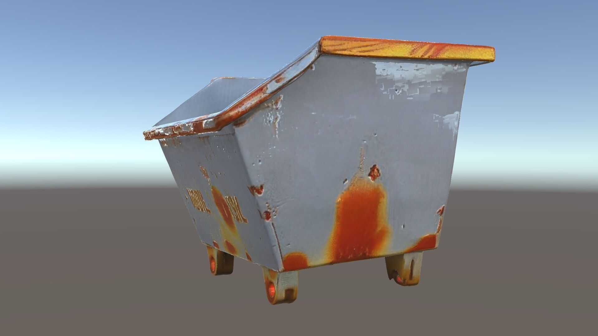 Industrial Container Model Pack with Rusty Texture Low-poly 3D model_5