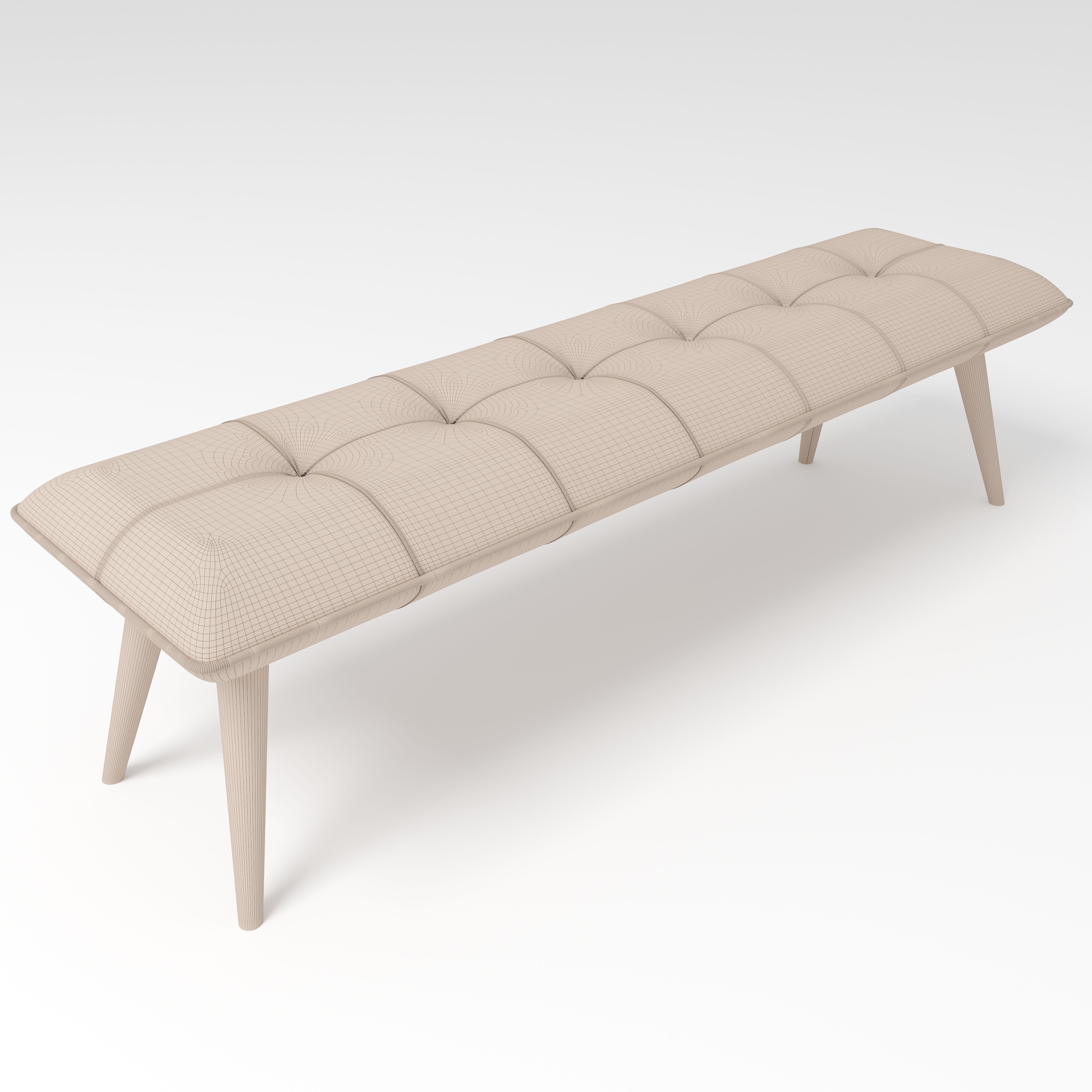 Peck Bench 3D model_2