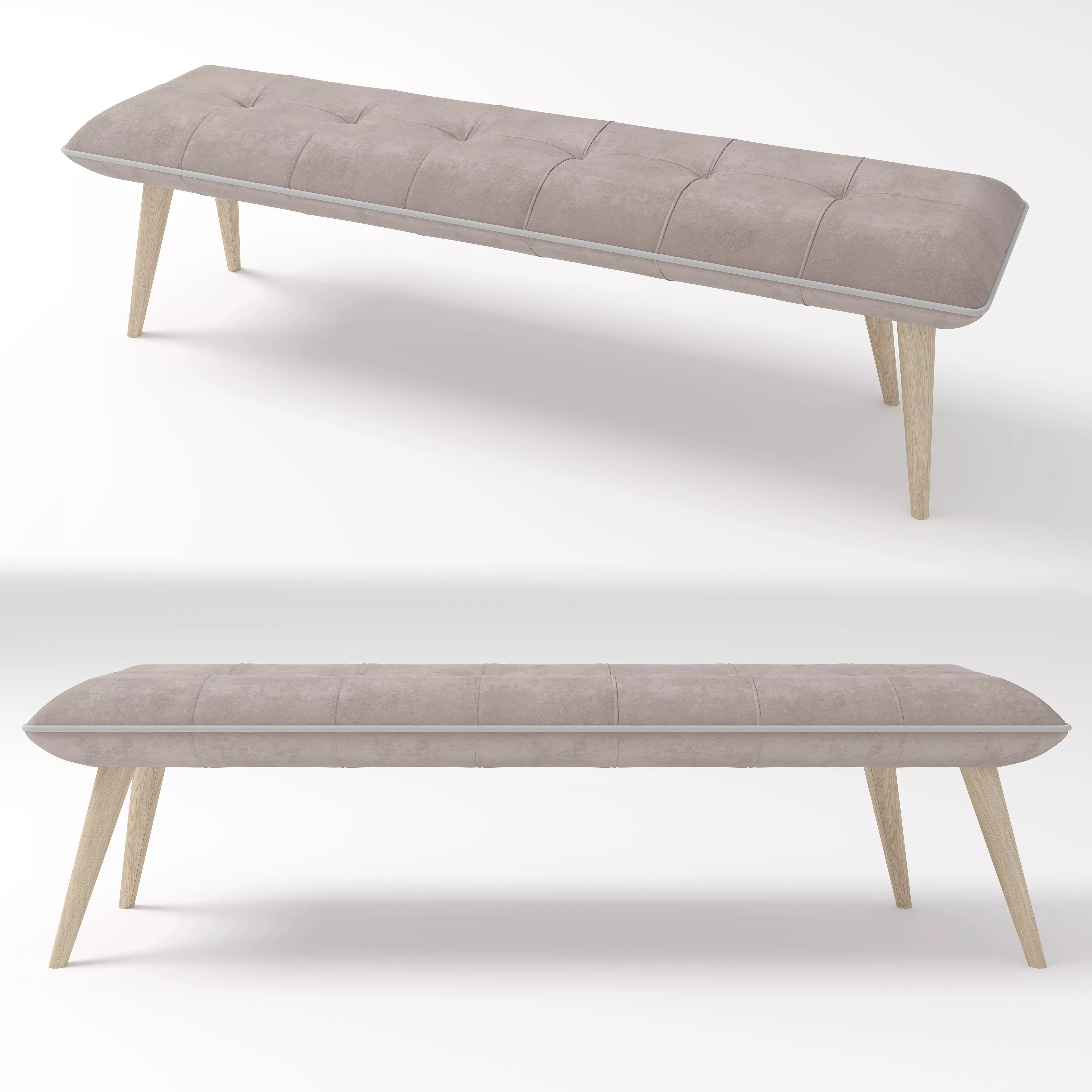 Peck Bench 3D model_0
