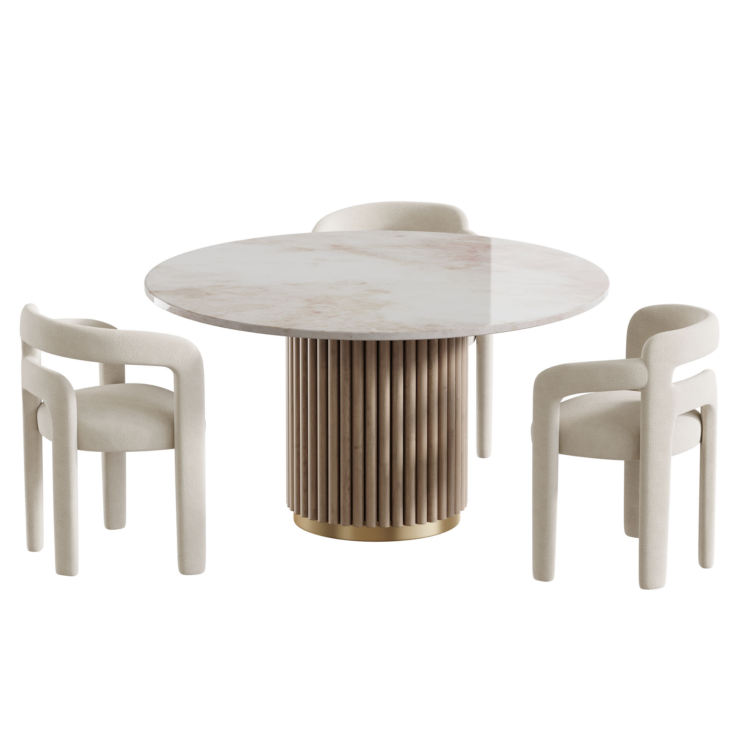 Dining table HAMBURG 3D model_2