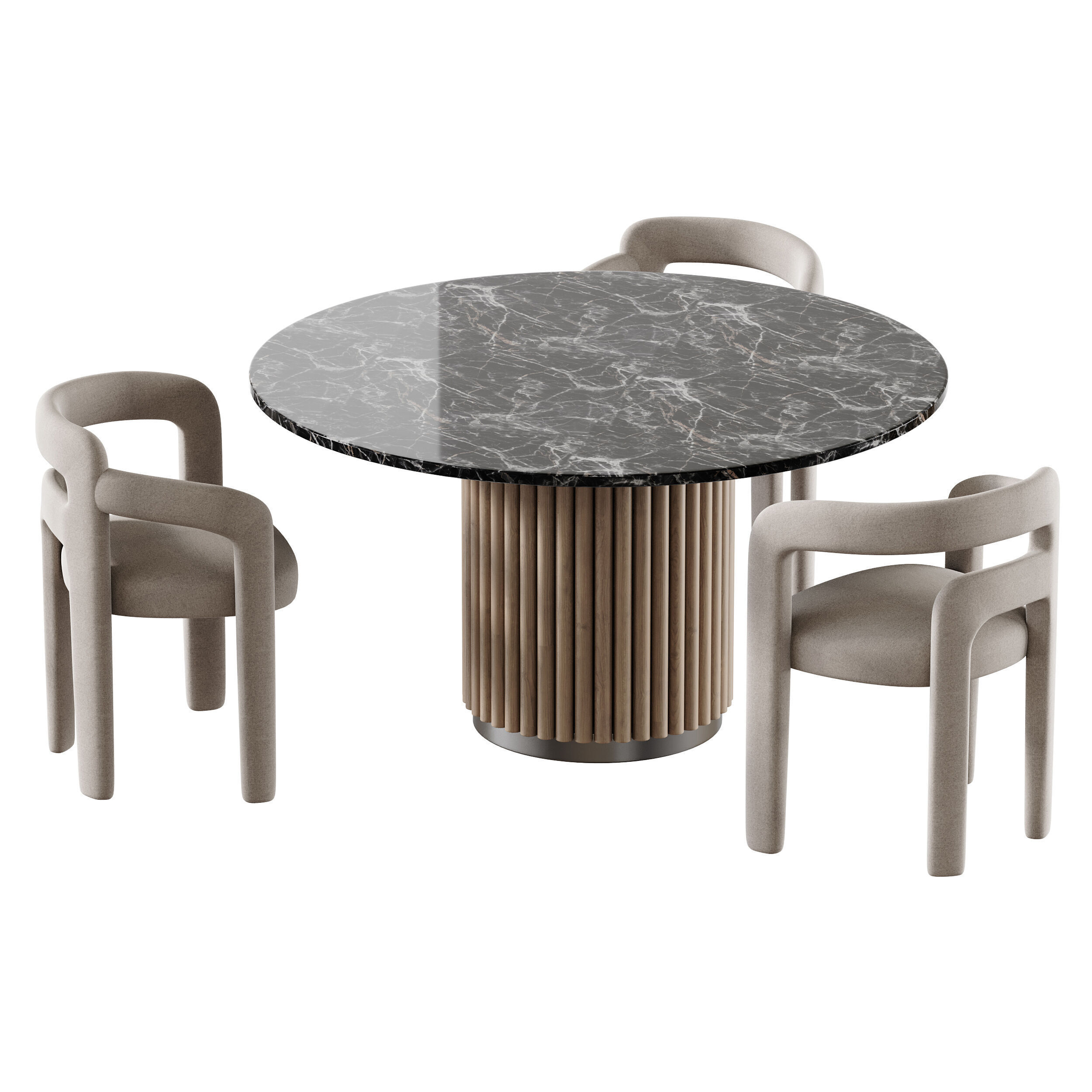 Dining table HAMBURG 3D model_12