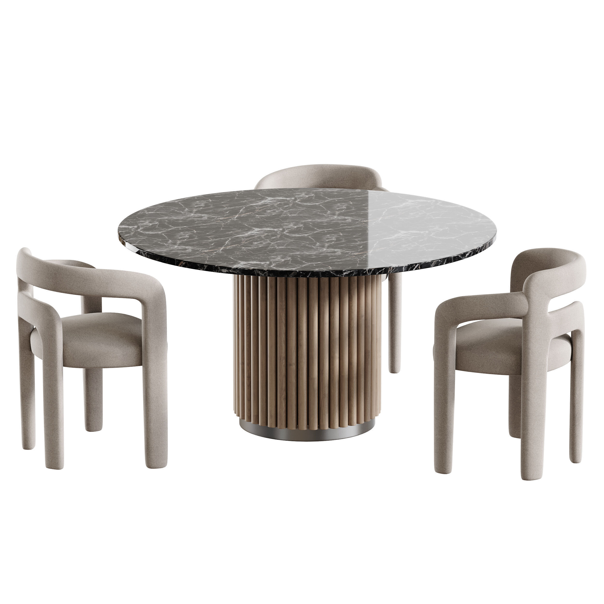 Dining table HAMBURG 3D model_4