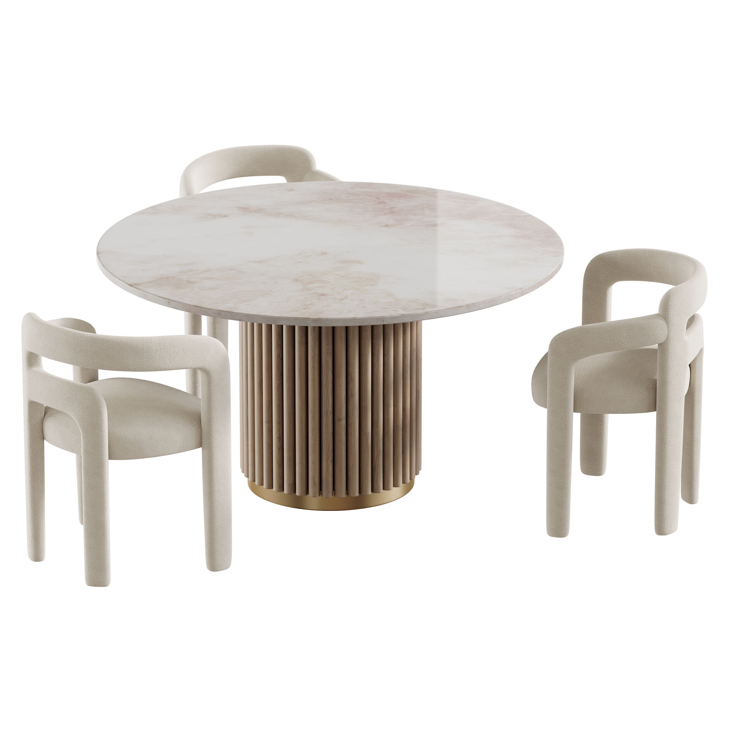 Dining table HAMBURG 3D model_3