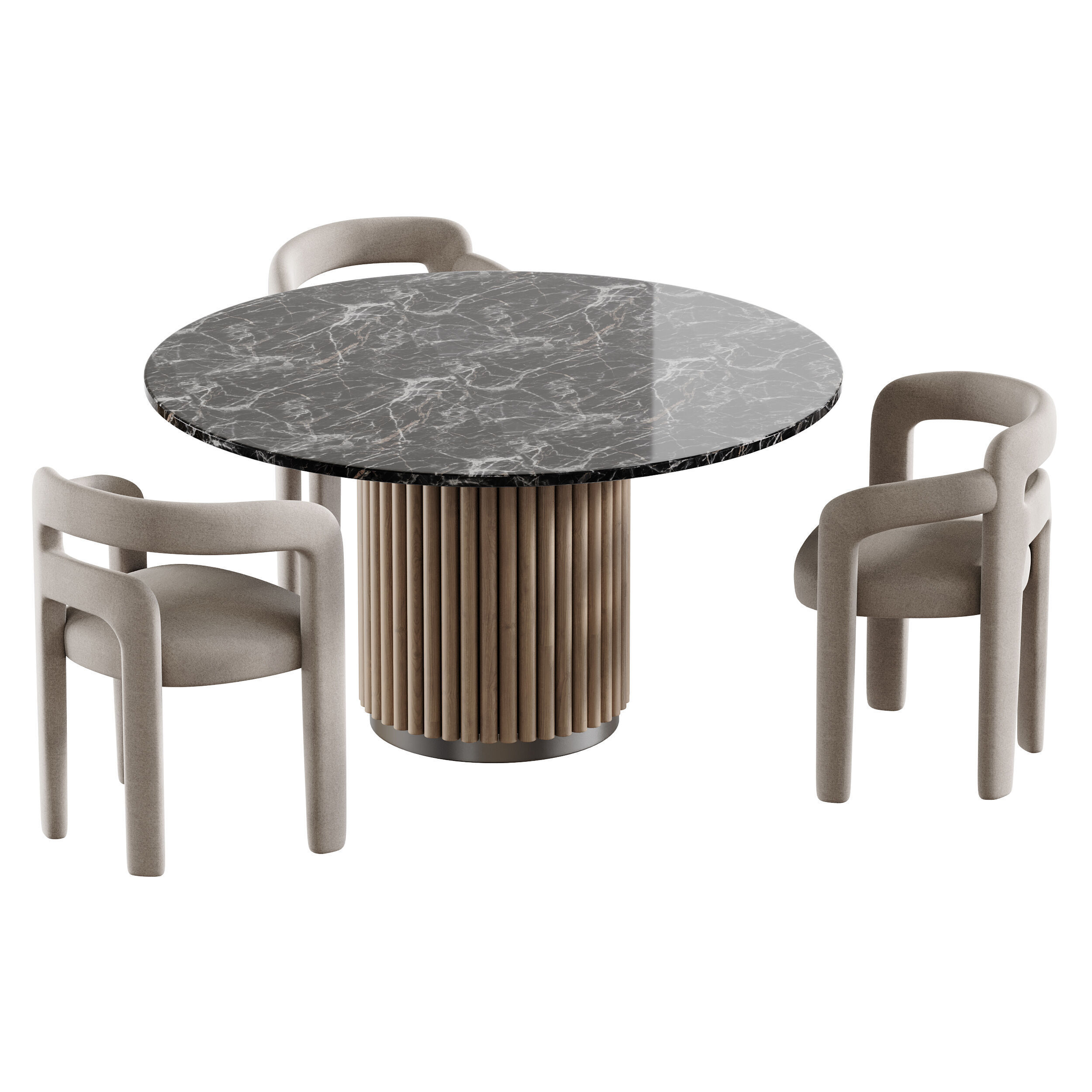 Dining table HAMBURG 3D model_5