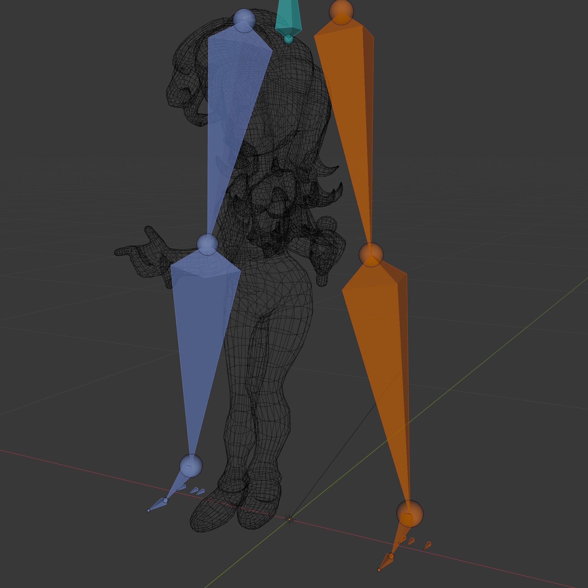 Animated Pop Star Character Model Rigged and Animated Low-poly 3D model_9