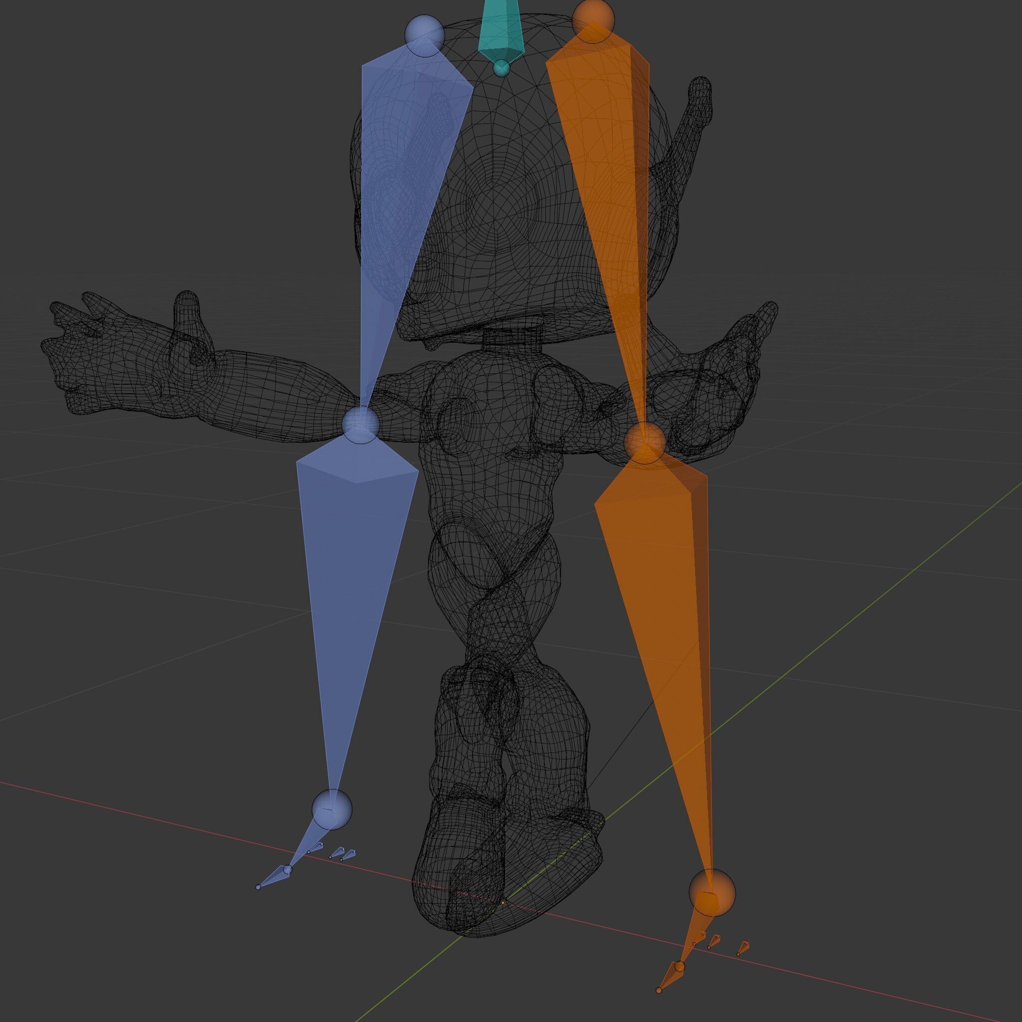 Chibi Robot Kid Rigged and Animated D Character Model Low-poly 3D model_6