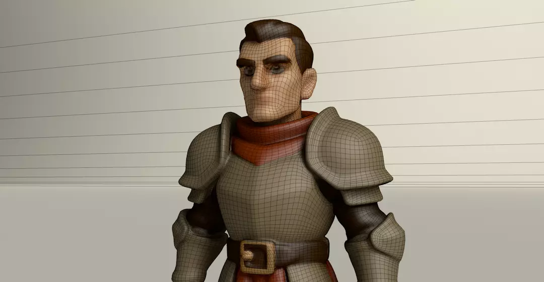Stylized Game Ready Human Character Rigged named Mike Low-poly 3D model