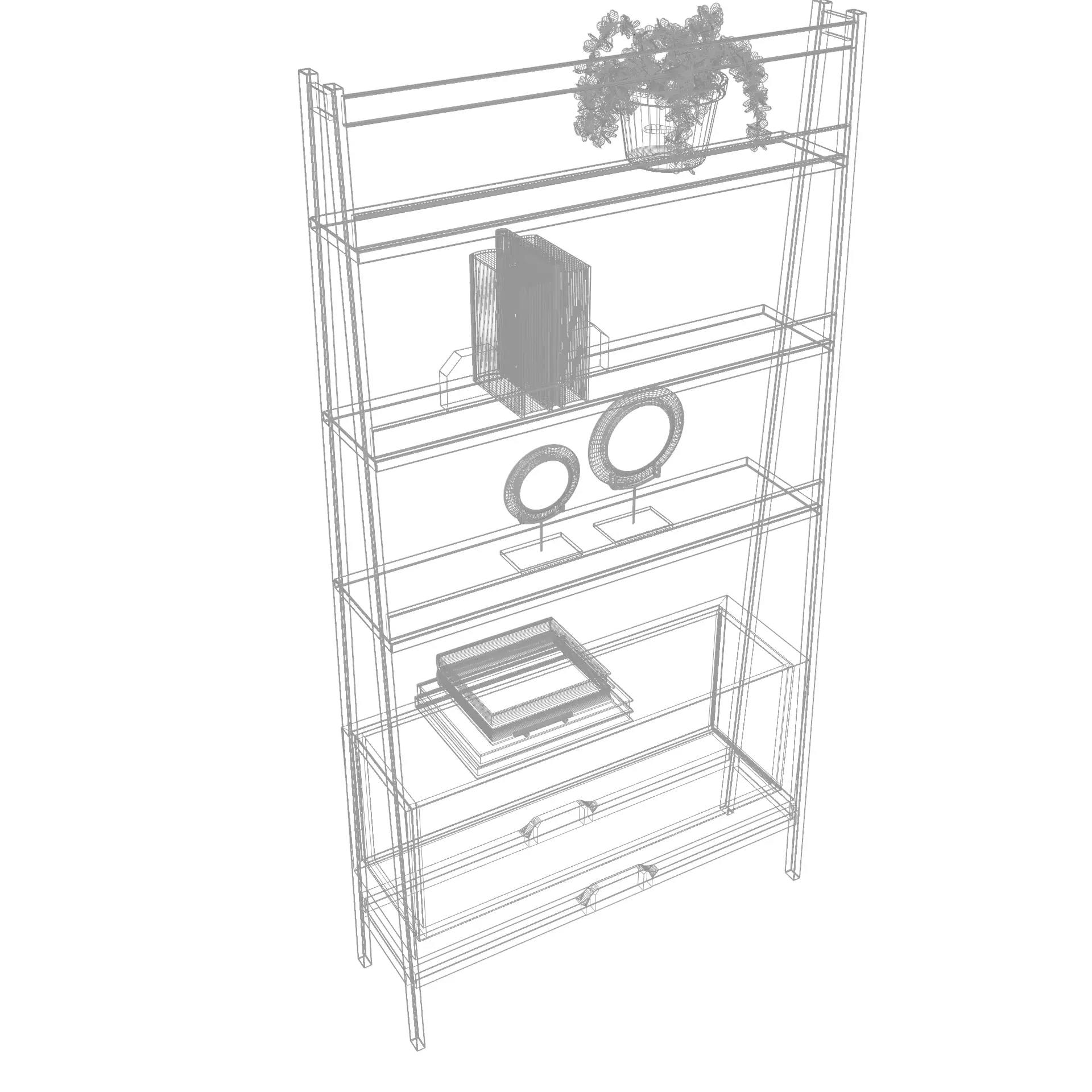 Amazing Realistic Bookcase   3D model_5