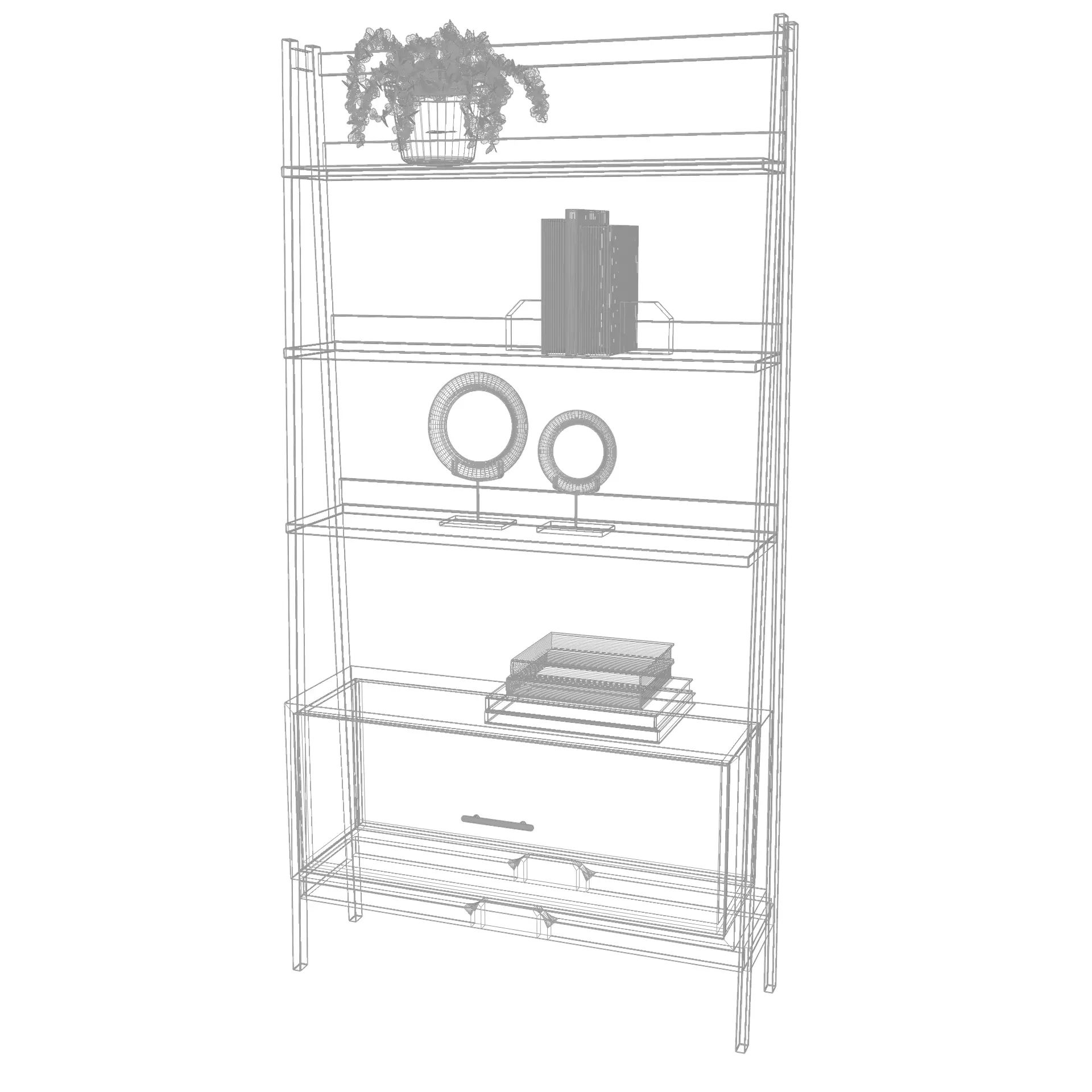 Amazing Realistic Bookcase   3D model_4