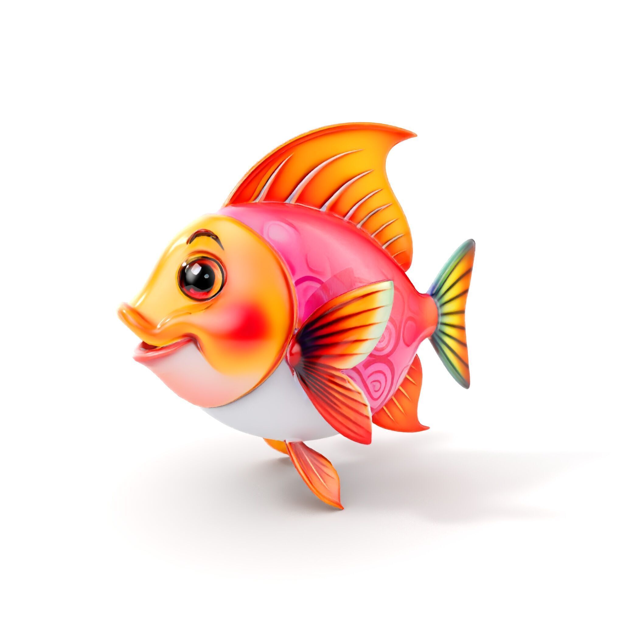 Cartoon Fish Character Model Pack Low-poly 3D model_20