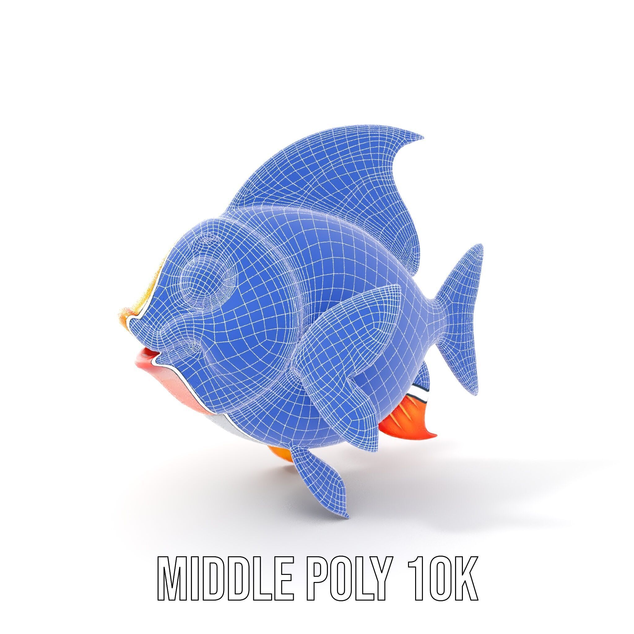 Cartoon Fish Character Model Pack Low-poly 3D model_17