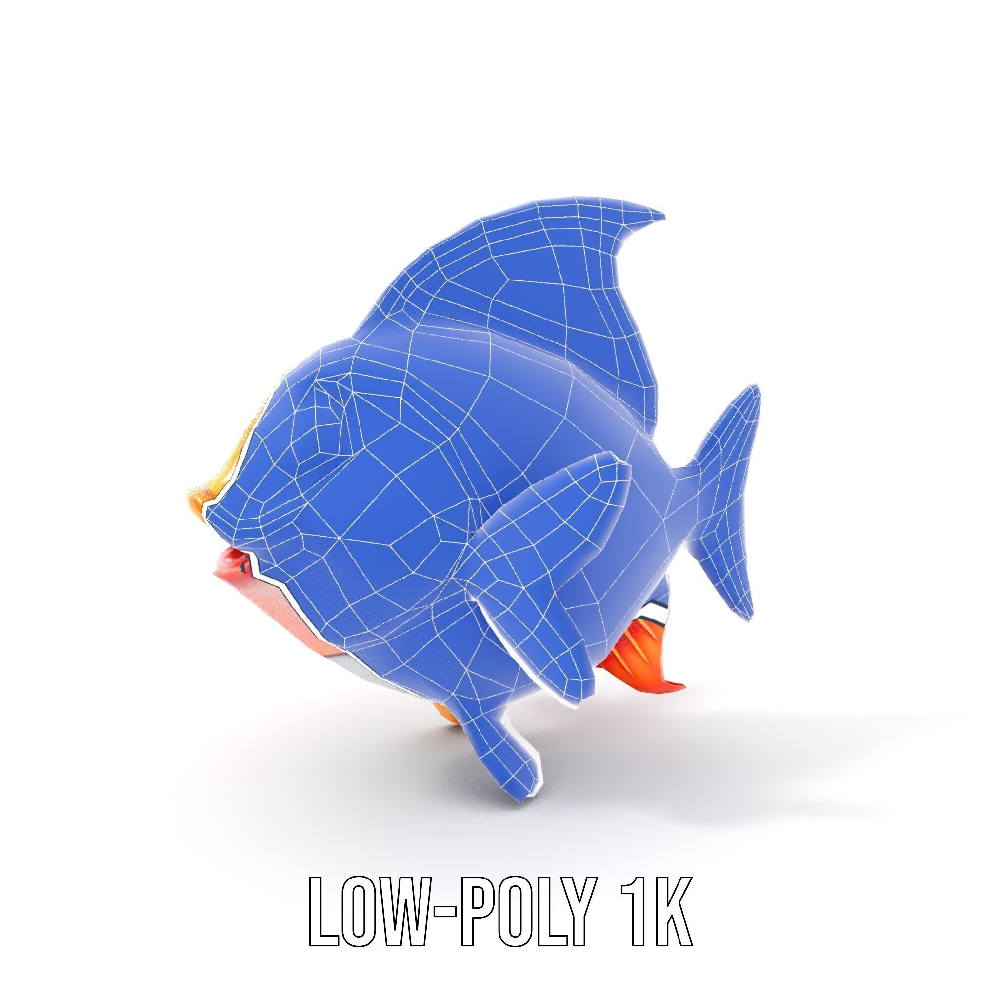 Cartoon Fish Character Model Pack Low-poly 3D model_13