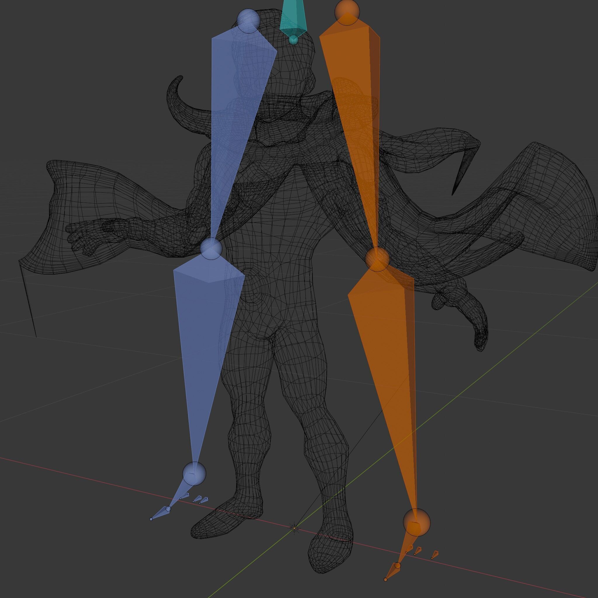 Heroic Superhero Character Rigged and Animated Low-poly 3D model_6