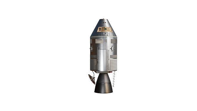 Service module - Apollo Low-poly 3D model