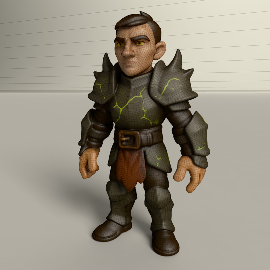 Stylized Game Ready Human Character Rigged named Mislo Low-poly 3D model_2