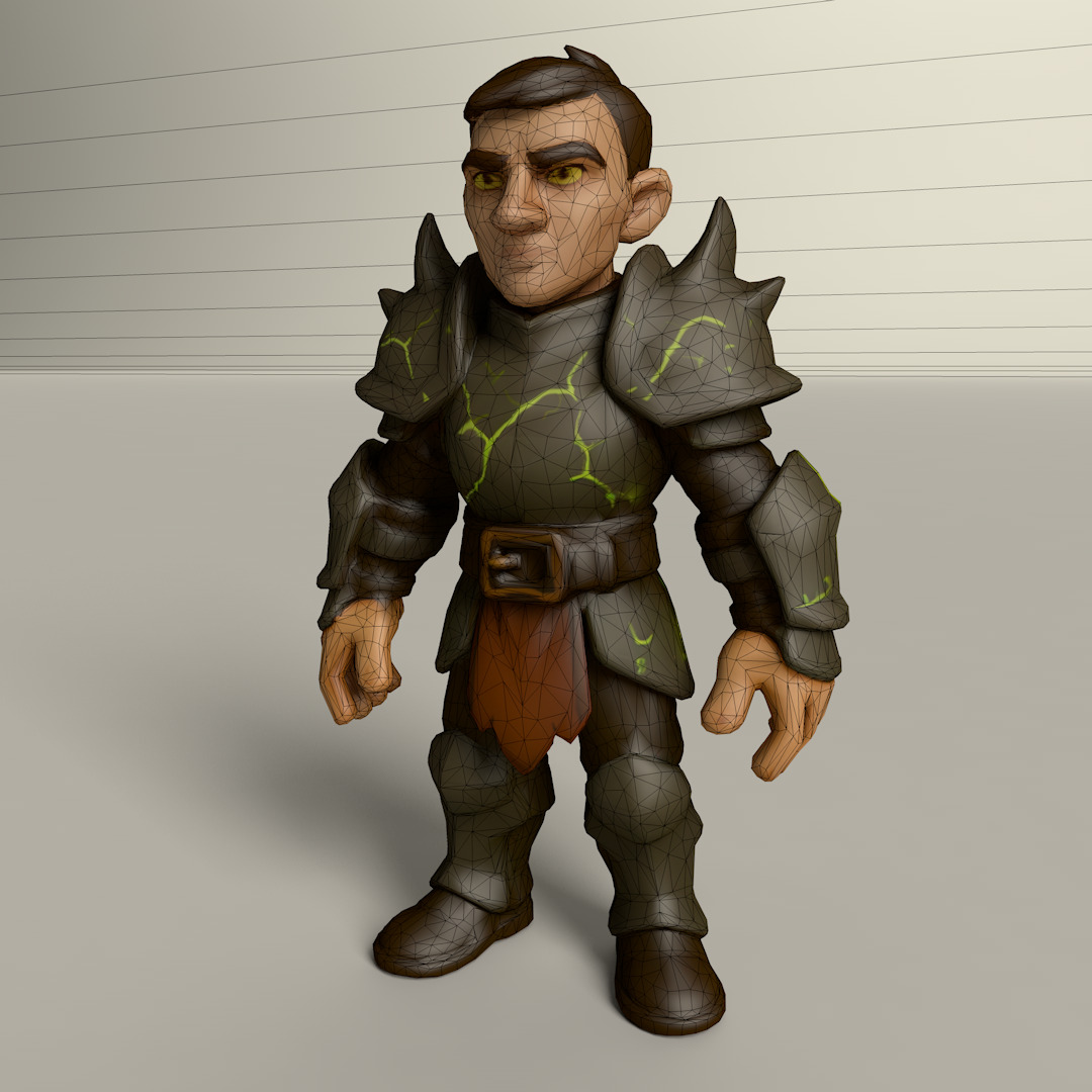 Stylized Game Ready Human Character Rigged named Mislo Low-poly 3D model_4