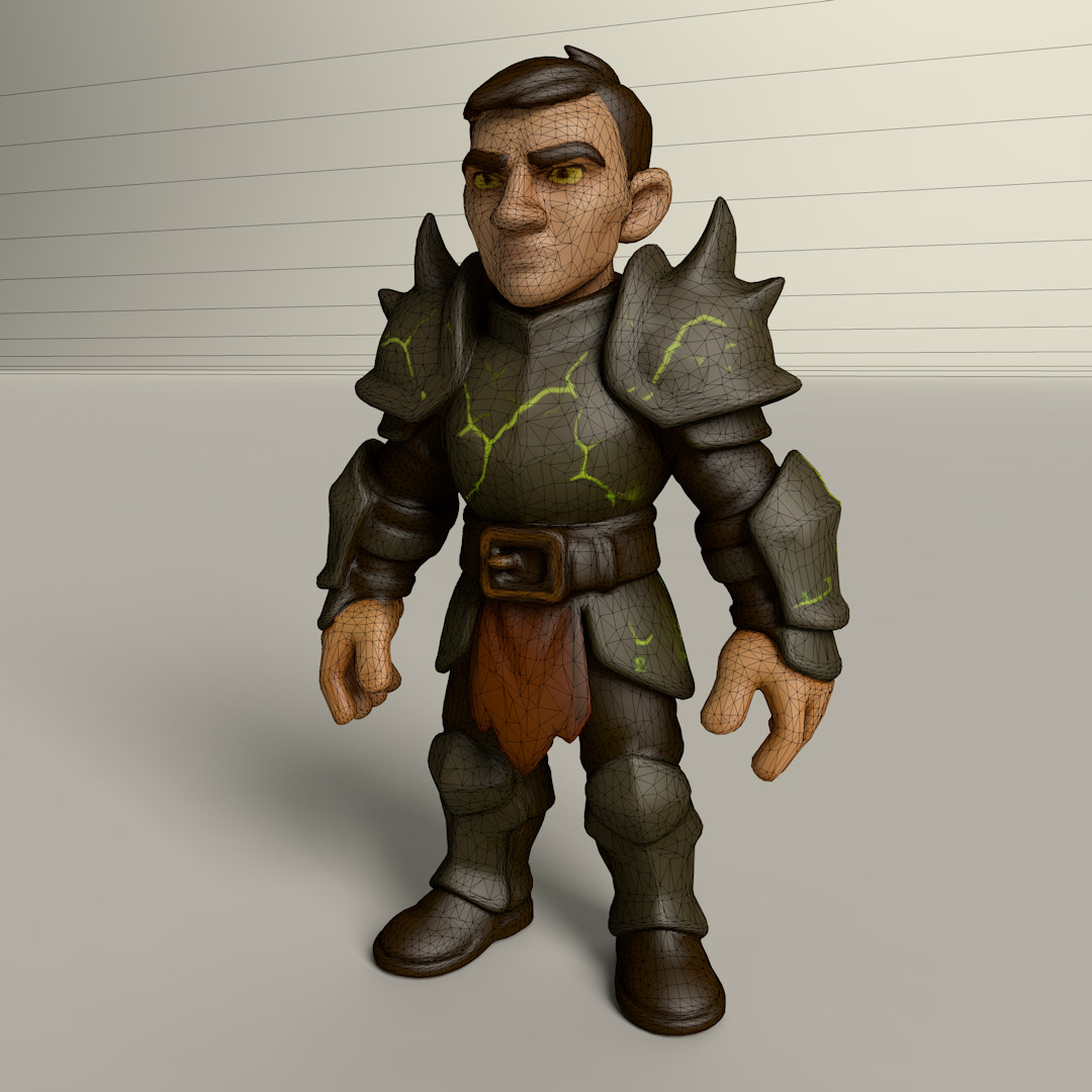 Stylized Game Ready Human Character Rigged named Mislo Low-poly 3D model_3