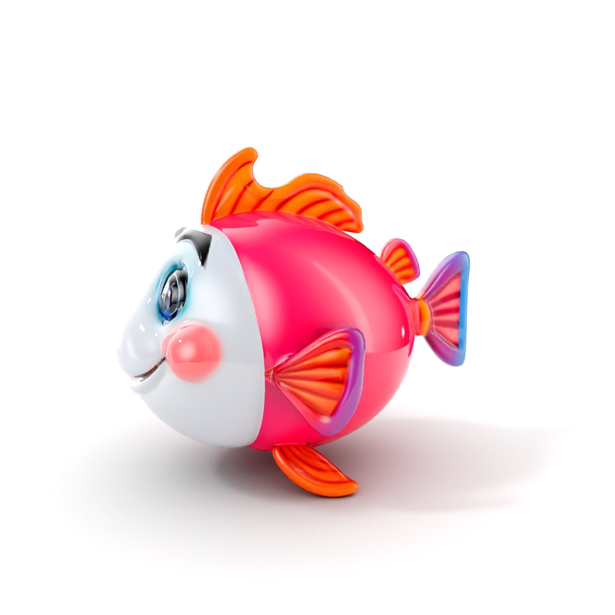 Cartoon Fish Character Model Pack Low-poly 3D model_9