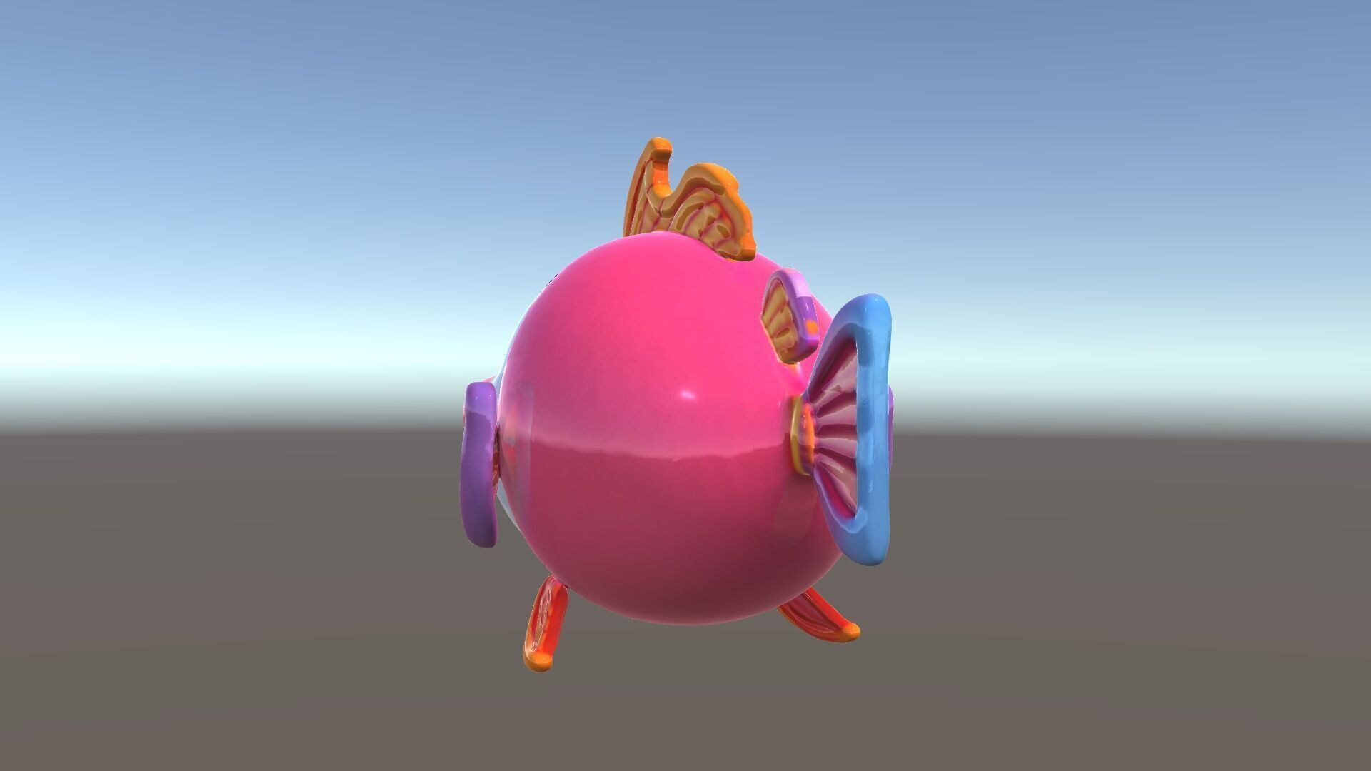 Cartoon Fish Character Model Pack Low-poly 3D model_5